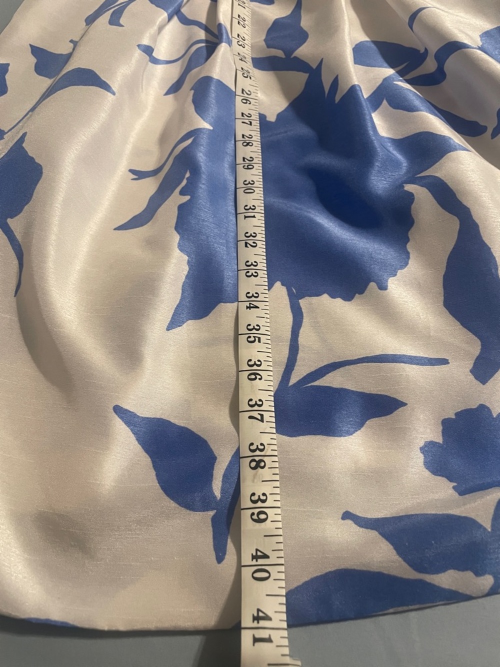 Danny & Nicole White Dress with Blue Floral Print - Picture 10 of 10